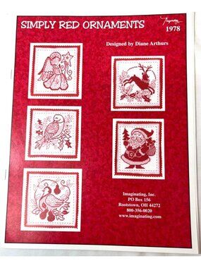 Simply Red Ornaments Cross Stitch Pattern By Diane Arthurs Imaginating 1978
